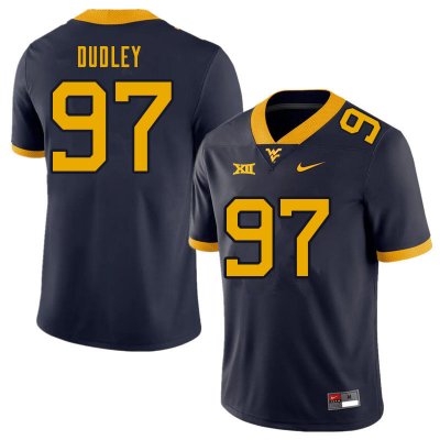 Men's West Virginia Mountaineers NCAA #97 Brayden Dudley Navy Authentic Nike Stitched College Football Jersey VK15Y25PG